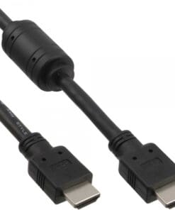 InLine® HDMI Kabel, HDMI-High Speed, Stecker / Stecker, schwarz, mit Ferrit, 5m, schwarz