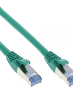 Patchkabel, S/FTP (PiMf), Cat.6A, 500MHz, halogenfrei, Kupfer, grün, 0,5m, grün