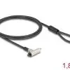 Navilock Notebook Sicherungskabel mit Schlüssel für Kensington Slot 3 x 7 Karbonstahlkabel