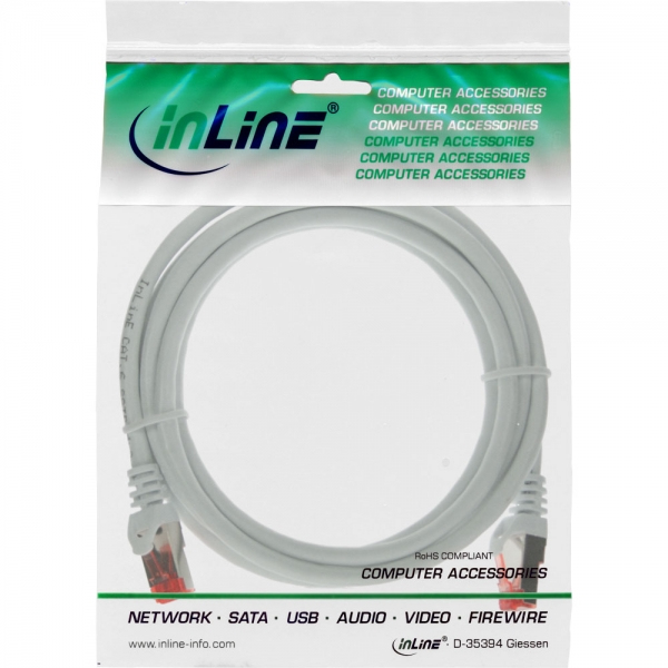 InLine® Patchkabel, S/FTP (PiMf), Cat.6, 250MHz, PVC, Kupfer, weiß, 0,3m, weiß InLine® Patchkabel, S/FTP (PiMf), Cat.6, 250MHz, PVC, Kupfer, weiß, 0,3m, weiß – Bild 2