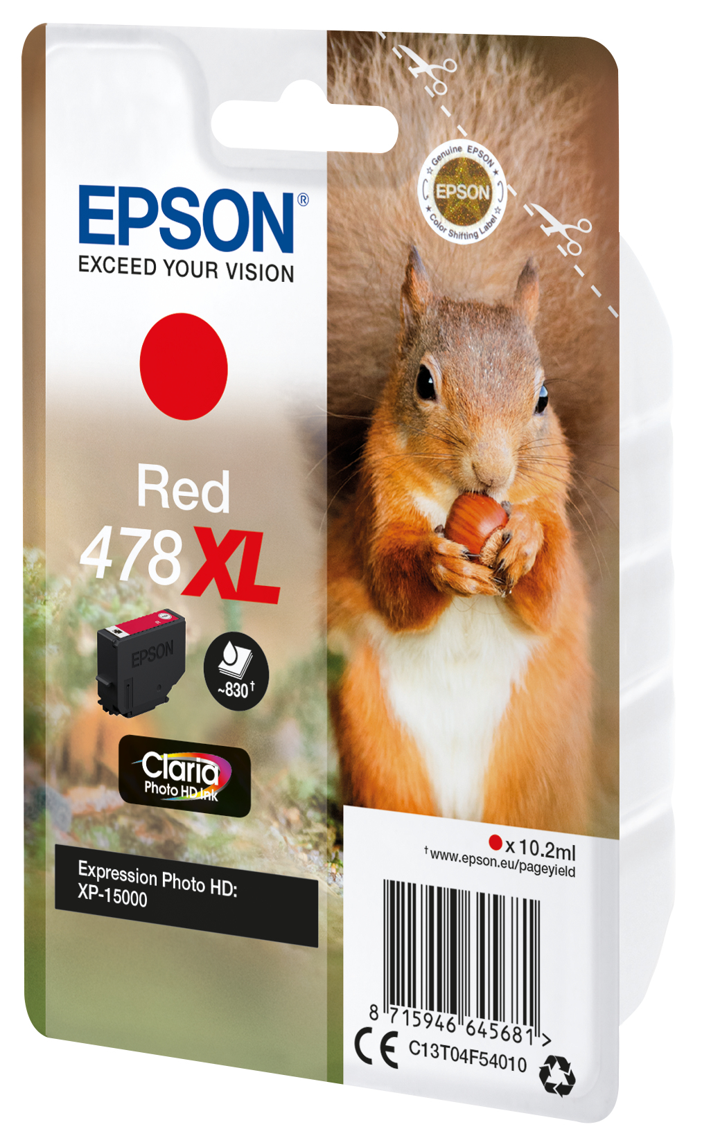 Epson Tintenpatrone 478XL Rot (10,2ml) Epson Tintenpatrone 478XL Rot (10,2ml) – Bild 3