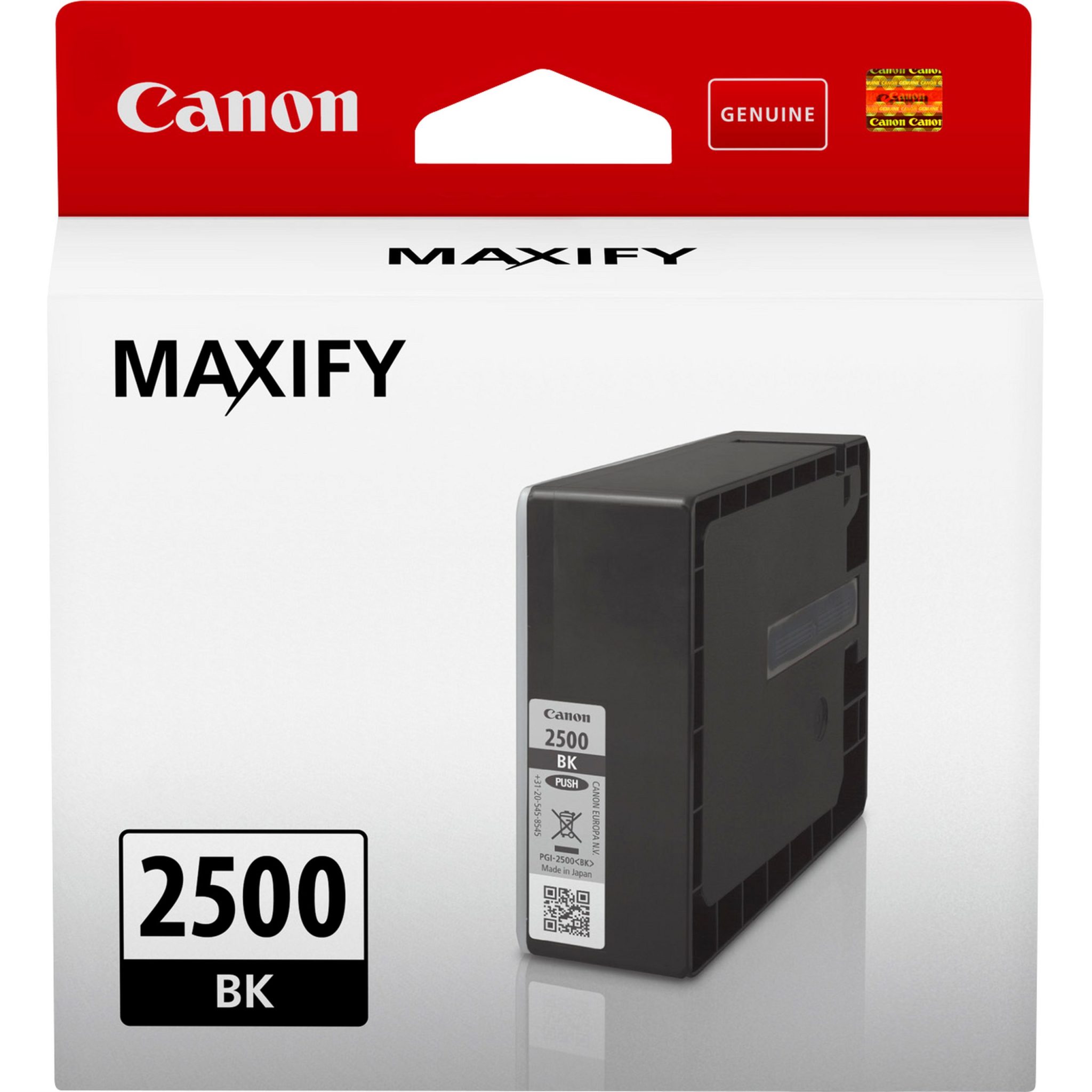Canon Tintenpatrone PGI-2500 BK Schwarz (29ml) Dieser 9,6 ml fassende Dual Resistant High Density (DRHD) Cyan Tintentank wird zum Druck von hochwertigen Dokumenten auf Normalpapier verwendet und sorgt für ein gestochen scharfes Schriftbild sowie präzise Grafiken.