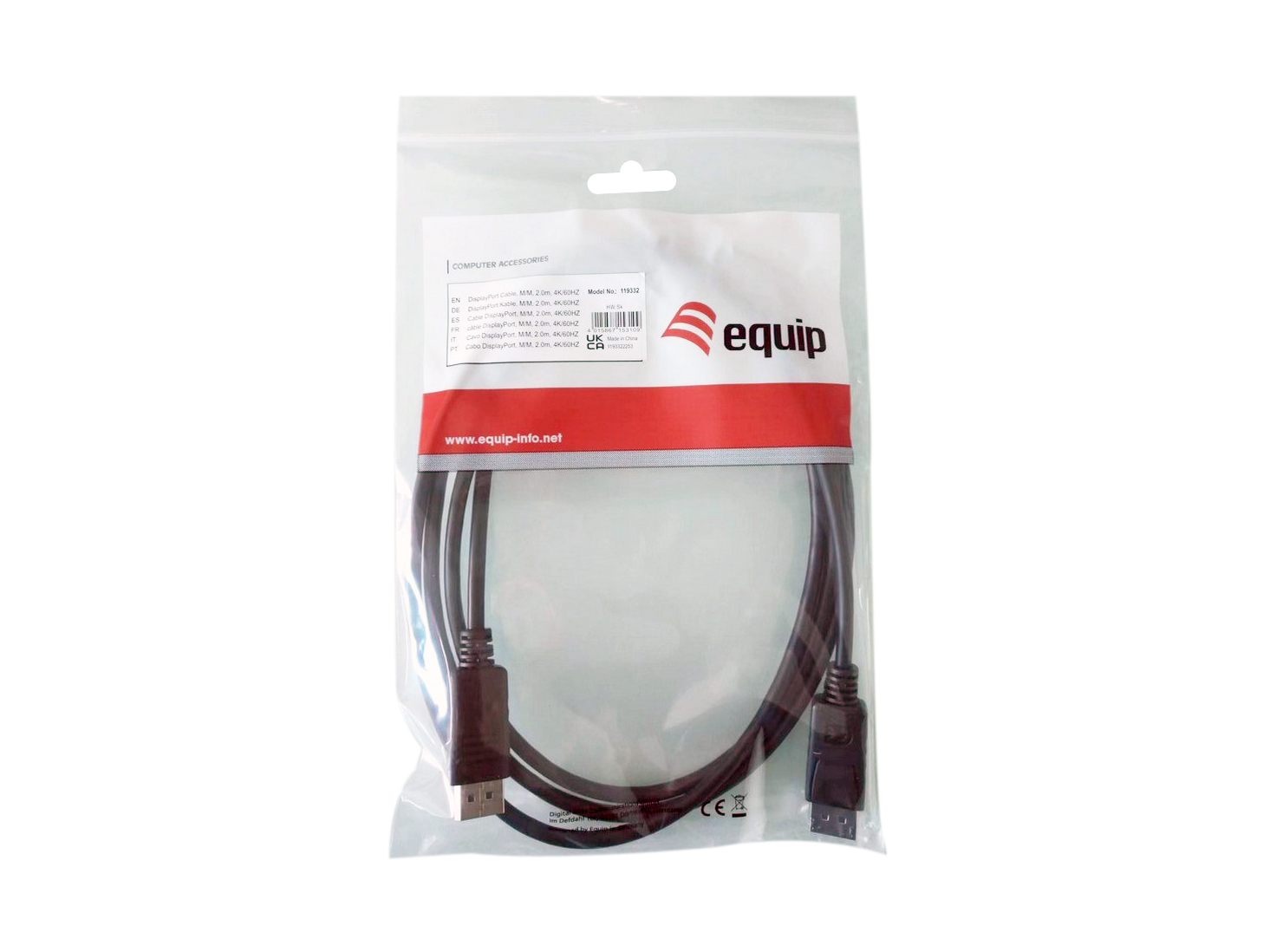 equip DisplayPort Kabel Stecker/Stecker 2m equip DisplayPort Kabel Stecker/Stecker 2m – Bild 3