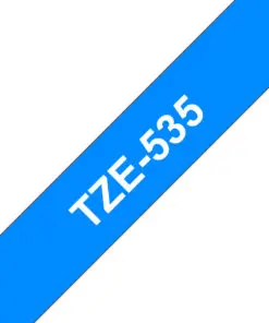 Brother Schriftband TZe-535 (lam.) Weiß auf Blau 12mm x 8m