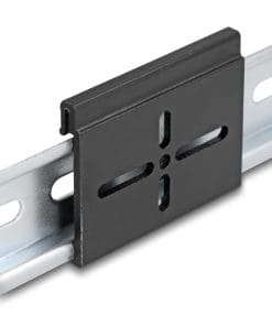 Delock Aluminium Montageclip für Hutschiene 60,0 x 47,8 mm schwarz