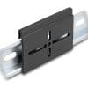 Delock Aluminium Montageclip für Hutschiene 70,0 x 47,8 mm schwarz Standfuß