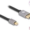 Delock Mini DisplayPort zu DisplayPort Kabel 8K 60 Hz 3 m grau und USB Stromversorgung weiß