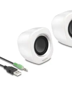 Delock Mini Stereo PC Lautsprecher mit 3,5 mm Klinkenstecker