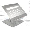 Delock Tablet und Notebook Ständer mit eingebauter Dockingstation 4K