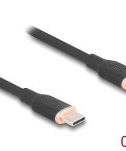 Delock USB 2.0 Kabel USB Type-C Stecker zu Stecker PD 3.0 60 W 0,5 m schwarz