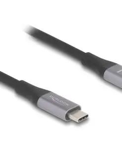 Delock USB 40 Gbps Verlängerungskabel USB Type-C Stecker zu Buchse P 2 m grau