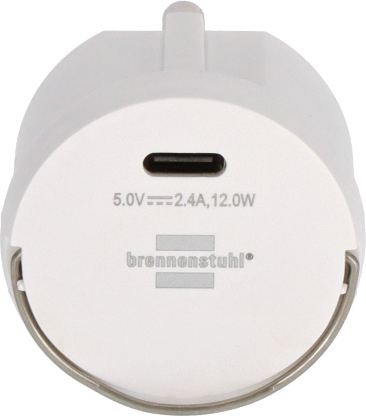 Brennenstuhl USB-C Steckdosenadapter, USB-C Ladebuchse 2,4 A, max. 12,0 W, weiß Brennenstuhl USB-C Steckdosenadapter, USB-C Ladebuchse 2,4 A, max. 12,0 W, weiß