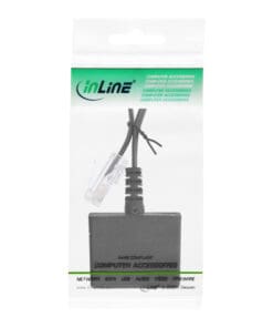Alternative view of InLine® TAE Adapterkabel RJ45 Stecker auf TAE-N & RJ11 Buchse, schwarz