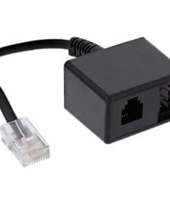 InLine® TAE Adapterkabel RJ45 Stecker auf TAE-N & RJ11 Buchse, schwarz