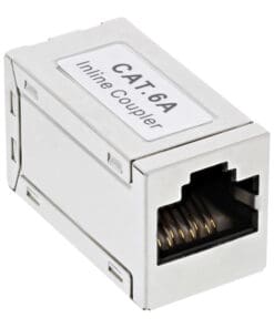 InLine® Patchkabelkupplung Cat.6A, 2x RJ45 Buchse, geschirmt, silber