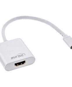 ® USB Display Konverter, USB Typ-C Stecker zu HDMI Buchse (DP Alt Mode), 4K2K, silber, 0.2m, silber