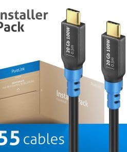 PureLink FlexInstall USB-C auf USB-C Kabel USB4 Gen2x2 20Gbps 100W 0.50m