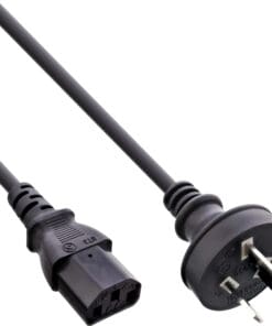 Netzkabel, Netzstecker Australien/Argentinien auf Kaltgerätestecker C13, 0,5m