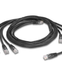 Delock RJ45 Trunk-Kabel 4 x Stecker zu 4 x Stecker Cat.5e UTP schwarz