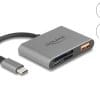 Delock USB-C Card Reader für SD und Micro SD Speicherkarten + USB 10 Gbps Typ-A