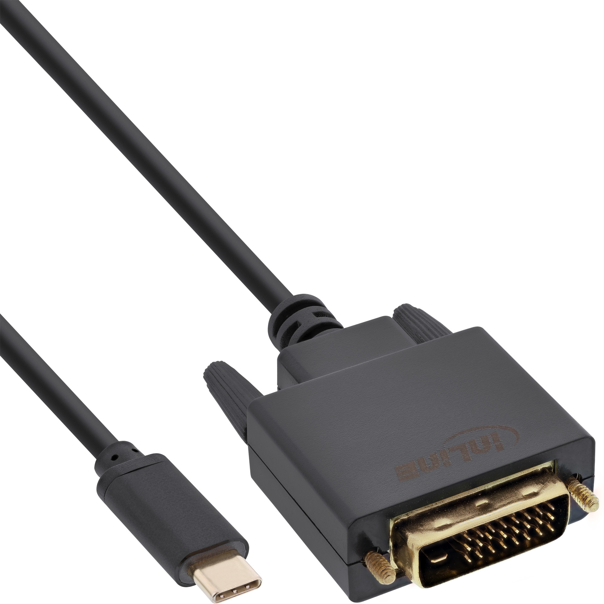 InLine® USB Display Kabel, USB Typ-C Stecker zu DVI Stecker (DP Alt Mode), schwarz, 2m, schwarz InLine® USB Display Kabel, USB Typ-C Stecker zu DVI Stecker (DP Alt Mode), schwarz, 2m, schwarz