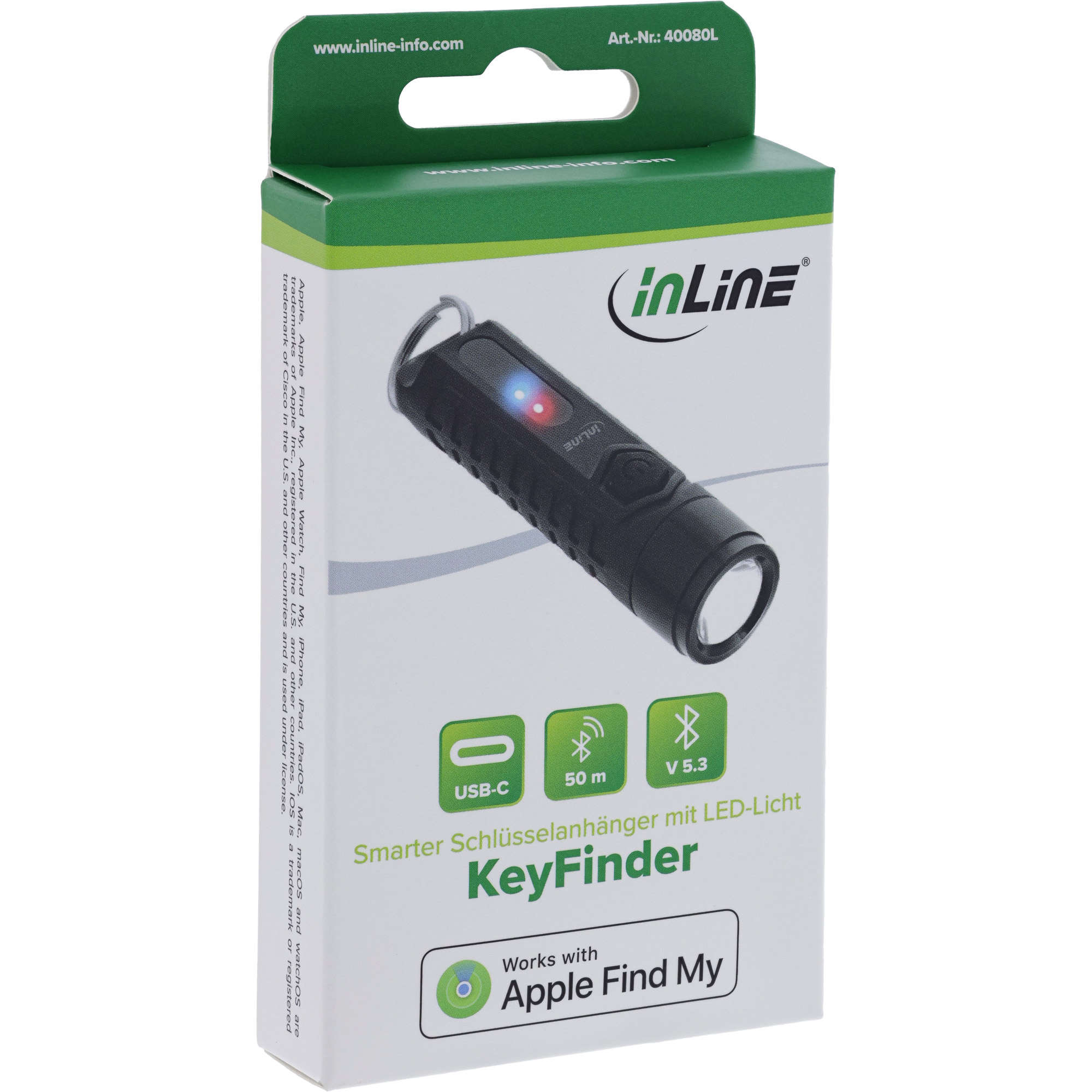 InLine® KeyFinder, smarter Schlüsselanhänger mit LED-Licht, 300mAh, IP65 InLine® KeyFinder, smarter Schlüsselanhänger mit LED-Licht, 300mAh, IP65 – Bild 5