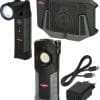Brennenstuhl Professional Wireless Charging Set mit zwei Akku LED Handlampen FI-Schutzschalter zur Kabelmontage, für den Baustelleneinsatz und ständigen Einsatz im Freien IP55, allpolig schaltend, DGUV 203-006 konform