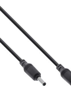 InLine® DC Verlängerungskabel, DC Stecker/Buchse 5,5x2,1mm, schwarz, 5m