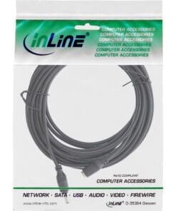 Alternative view of InLine® DC Verlängerungskabel, DC Stecker/Buchse 5,5x2,1mm, schwarz, 5m