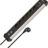 Brennenstuhl Premium-Alu-Line Steckdosenleiste 6-fach mit USB C und USB A, 3 m