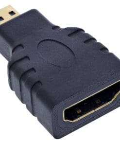 InLine® HDMI Adapter, HDMI A Buchse auf Micro HDMI D 4K2K kompatibel, vergoldete Kontakte, schwarz