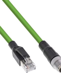 InLine® Industrie Netzwerkkabel, M12 8-pin X-kodiert St. zu RJ45 St., Cat.6A 10m