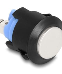 Delock Drucktaster zum Einbau 16 mm 2 x Schraubklemme Taster hoch Kunststoff Sna