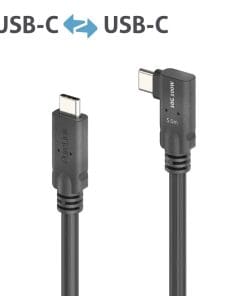 PureLink MicroX4 USB-C auf 90° USB-C Kabel USB 3.2 Gen1x2 10Gbps, 100W, 5,00 m