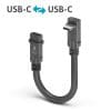 PureLink MicroX4 USB-C auf 90° USB-C USB4 Gen2x2 20Gbps, 0,10 m USB-C to 90° USB-C Portsaver (left/right) USB4 Gen2x2 20Gbps - PureInstall 0.10m
