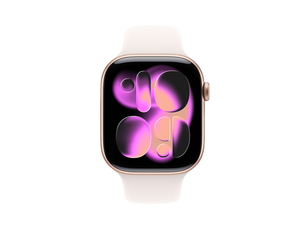 Apple Watch S11 Aluminium Cellular 46mm Rosegold (Sportband blassrosa) S/M Apple Watch S11 Aluminium Cellular 46mm Rosegold (Sportband blassrosa) S/M