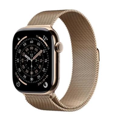 Apple Watch S11 Titan Gold Cellular 46mm (Milanaise Armband gold) S/M Apple Watch S11 Titan Gold Cellular 46mm (Milanaise Armband gold) S/M