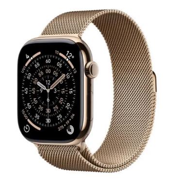 Apple Watch S11 Titan Gold Cellular 46mm (Milanaise Armband gold) M/L Apple Watch S11 Titan Gold Cellular 46mm (Milanaise Armband gold) M/L