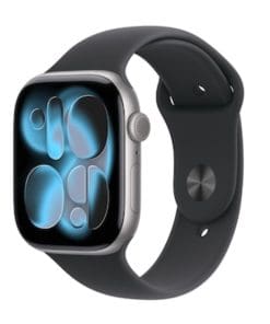 o2-Aktion Apple Watch S11 LTE 46mm Alu space grau, Sport schwarz M/L