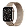 o2-Aktion Apple Watch S11 LTE 42mm Titan gold, Milanaise gold loop