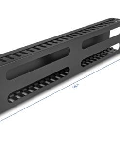 Delock 19? 2 HE Kabelmanagement Rangierpanel mit 4 Öffnungen Metall schwarz