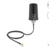 Delock 5G LTE GNSS WiFi 6 Antenne SMA Stecker 1,1 - 4,0 dBi mit magnetischem Standfuß und Anschlusskabel RF195 3 m outdoor schwarz