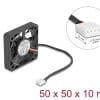 Delock Axiallüfter 12 V DC, 50 x 50 x 10 mm schwarz