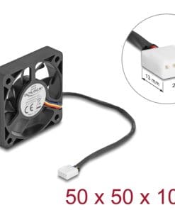 Delock Axiallüfter 12 V DC, 50 x 50 x 10 mm schwarz