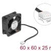 Delock Axiallüfter 12 V DC, 60 x 60 x 25 mm schwarz