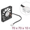 Delock Axiallüfter 12 V DC, 70 x 70 x 10 mm schwarz