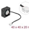 Delock Axiallüfter 24 V DC, 40 x 40 x 20 mm schwarz