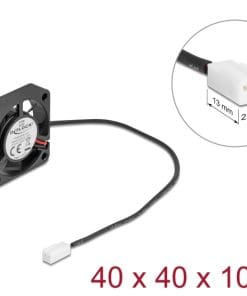 Delock Axiallüfter 5 V DC, 40 x 40 x 10 mm schwarz