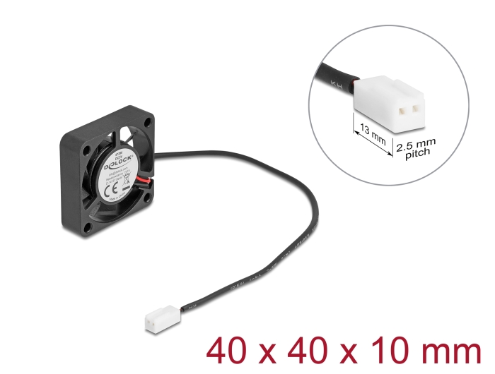 Delock Axiallüfter 5 V DC, 40 x 40 x 10 mm schwarz Delock Axiallüfter 5 V DC, 40 x 40 x 10 mm schwarz