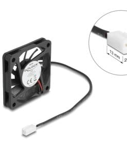 Delock Axiallüfter 5 V DC, 60 x 60 x 10 mm schwarz
